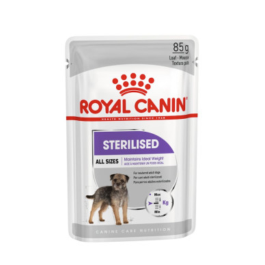 Royal Canin Sterilised All Sizes – Hrană Umedă Pate pentru Câini Sterilizați – 85 g
